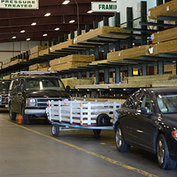 Hingham Lumber drive thru warehouse