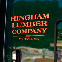 Hingham lumber truck logo