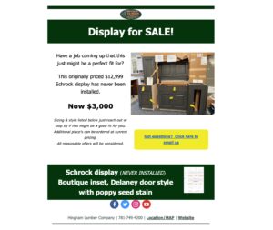 Hingham Lumber Newsletter