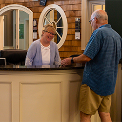 Hingham Lumber Showroom reception desk