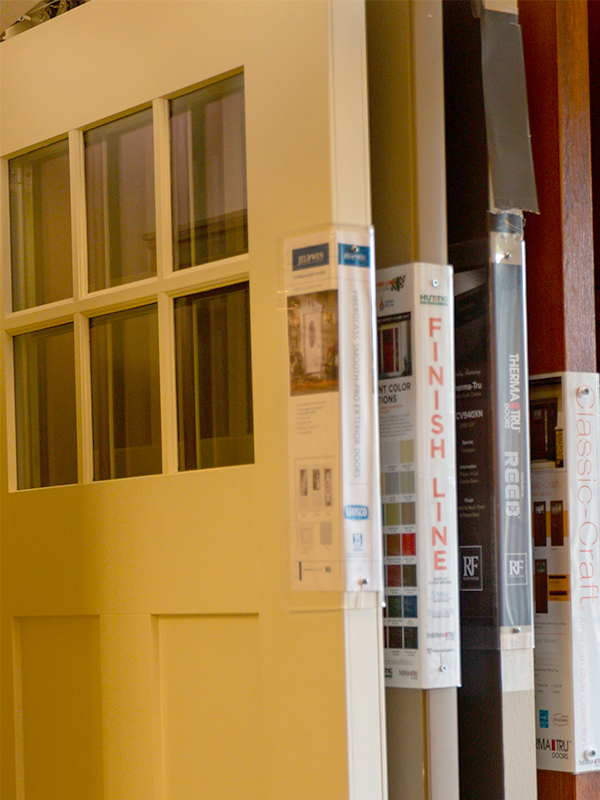 Hingham Lumber door display