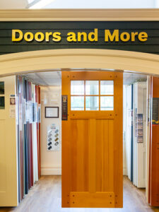 Hingham Lumber doors showroom