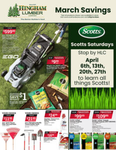Hingham Lumber March Flyer