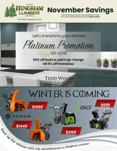 Hingham Lumber November Flyer