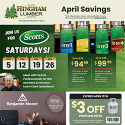 Hingham Lumber April Savings Flyer